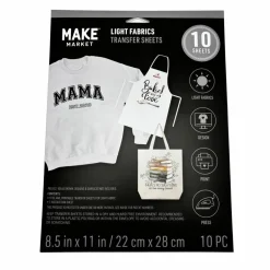 8.5" x 11" Light Fabric Transfer Sheets, 10ct. by Make Market®