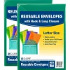XL Reusable Envelopes, Hook and Loop Closure, 8 1/2 x 11, Assorted Colors, 10 Per Pack, 2 Packs