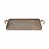 18" x 12" Metal Tray with Leather Handles by Ashland®