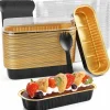 50x Mini Aluminum Foil Cake Pans with Lids Disposable Muffin Baking Tins