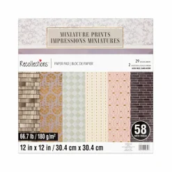 12" x 12" Miniature Prints Paper Pad by Recollections™, 58 Sheets