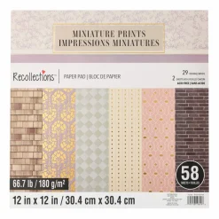 12" x 12" Miniature Prints Paper Pad by Recollections™, 58 Sheets