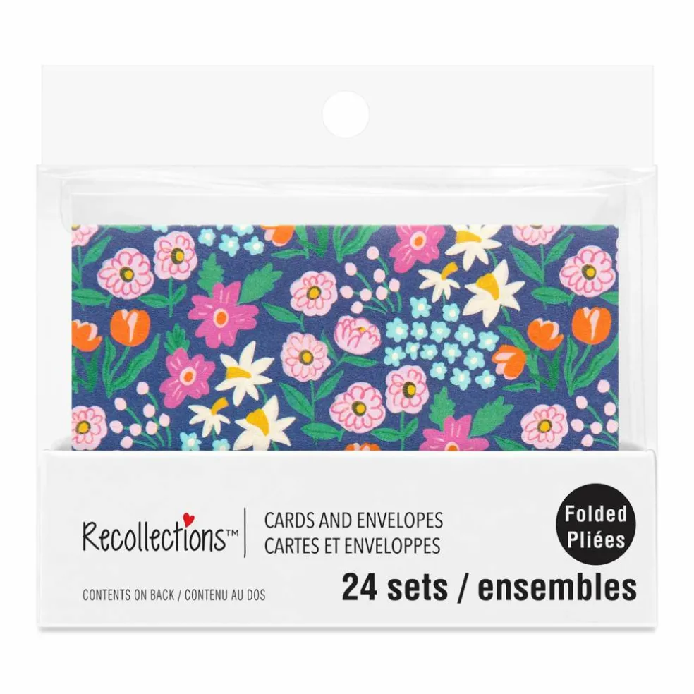 2.5" x 3.5" Mini Floral Card & Envelope Sets, 24ct. by Recollections™