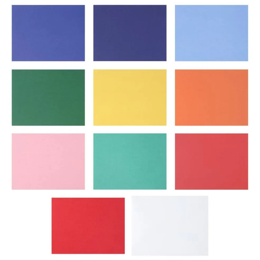4.25" x 5.5" Mixed Solids Folded Card & Envelope Sets, 50ct. by Recollections™