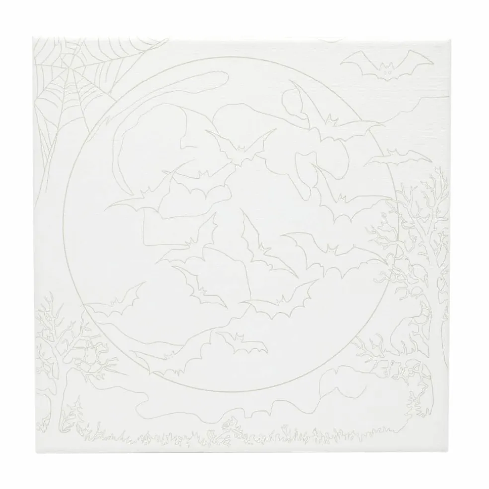 11" x 11" Moon & Bats Canvas Painting Kit by Craft Smart®