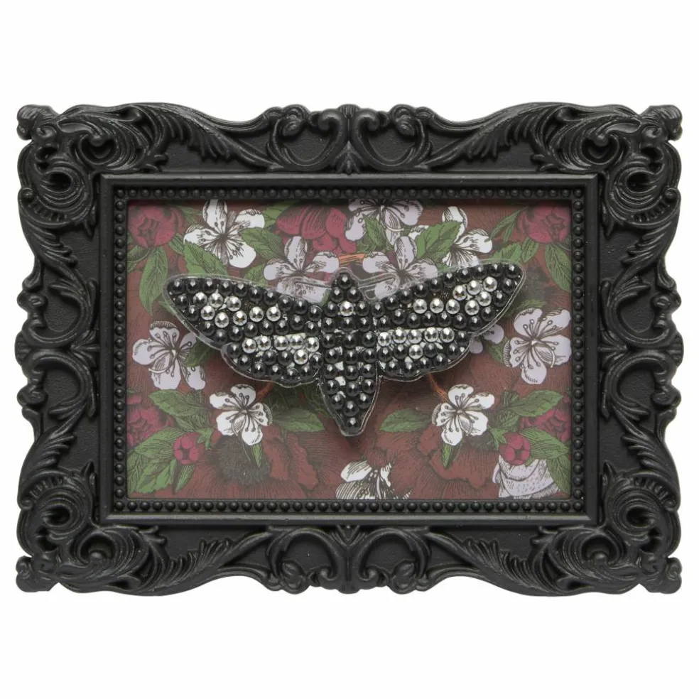 2" x 3" Moth Acrylic Surface Diamond Art Kit with Frame by Make Market®