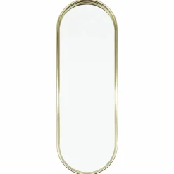 4" x 11.75" Oval Gold-Rimmed Mirror Jewelry Tray by Bead Landing™