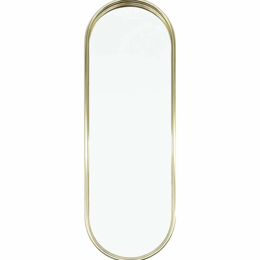 4" x 11.75" Oval Gold-Rimmed Mirror Jewelry Tray by Bead Landing™