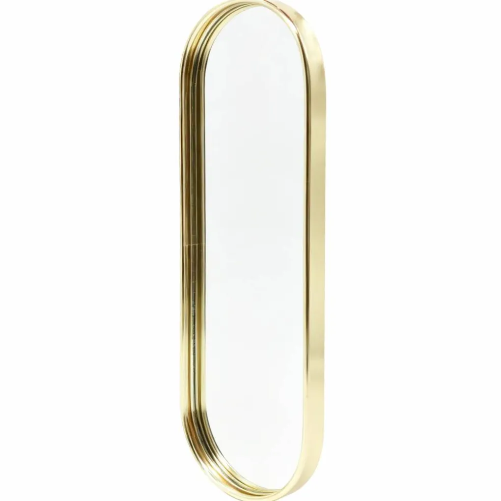 4" x 11.75" Oval Gold-Rimmed Mirror Jewelry Tray by Bead Landing™