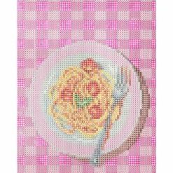 8" x 10" Pasta Noodles Wood Plank Diamond Art Kit by Make Market®