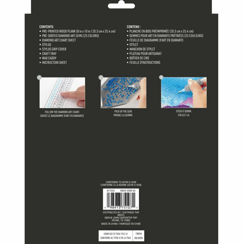 8" x 10" Pasta Noodles Wood Plank Diamond Art Kit by Make Market®
