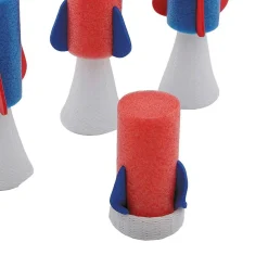 1 1/2" x 4 1/2" Patriotic Red, White & Blue Rocket Hopper Toys 12 Pc.