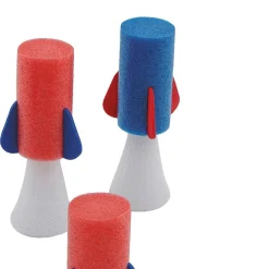 1 1/2" x 4 1/2" Patriotic Red, White & Blue Rocket Hopper Toys 12 Pc.