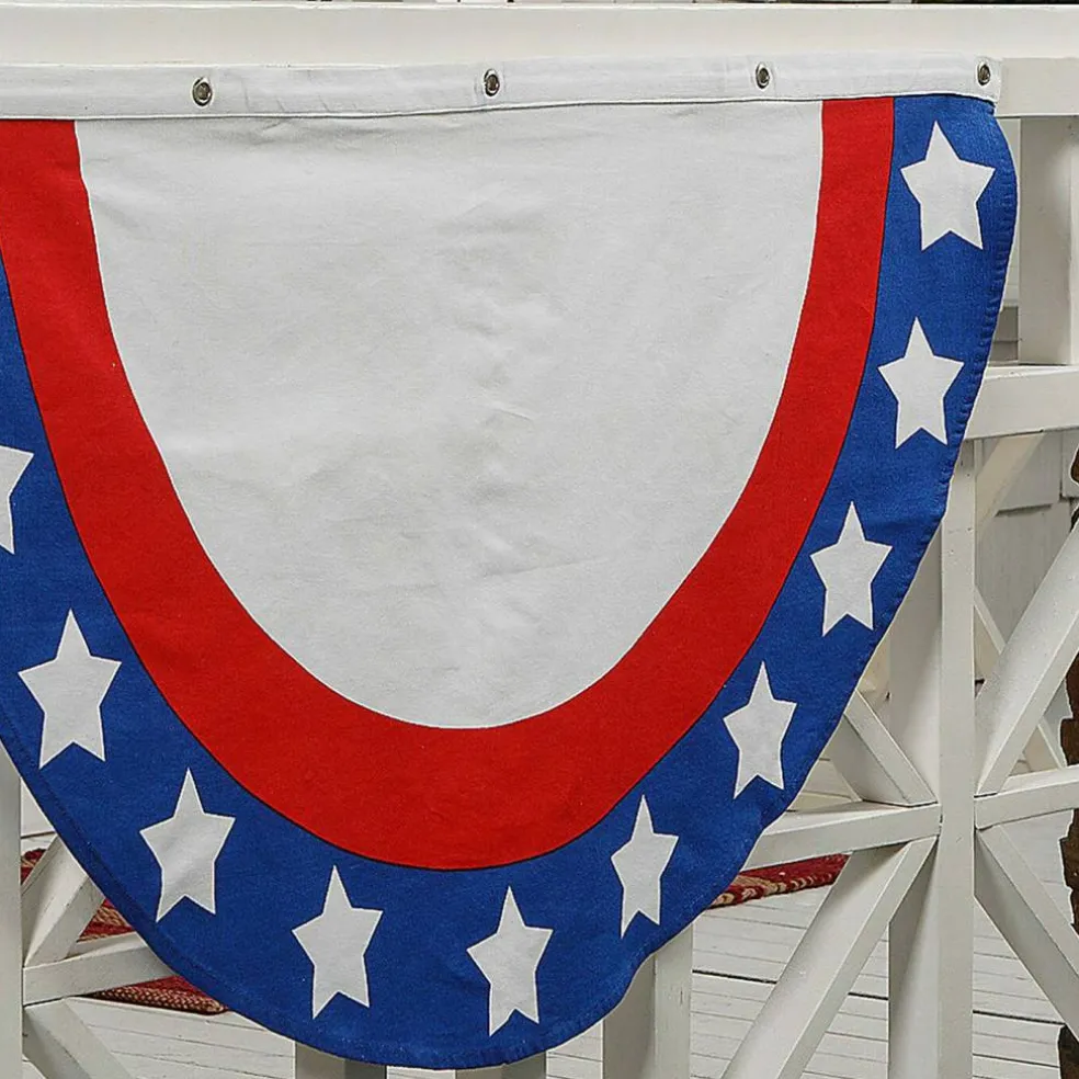 39" x 21" Patriotic Stars & Stripes Cotton Bunting