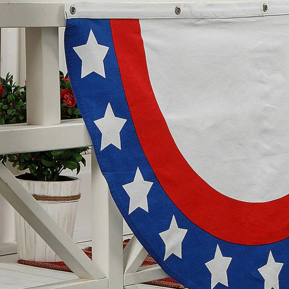 39" x 21" Patriotic Stars & Stripes Cotton Bunting