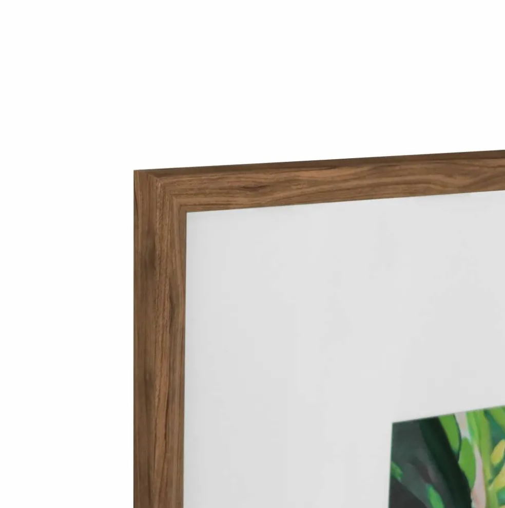 20" x 20" Pink & Green Calathea Leaf Wall Décor in Woodgrain Frame by Ashland®