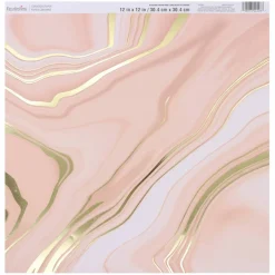 12" x 12" Pink Marble Cardstock Paper by Recollections™