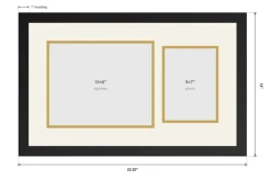 x 8 Professional License & 5 x 7 Photo Diploma & Photo Frame Whitewash Hardwood With Black Mat