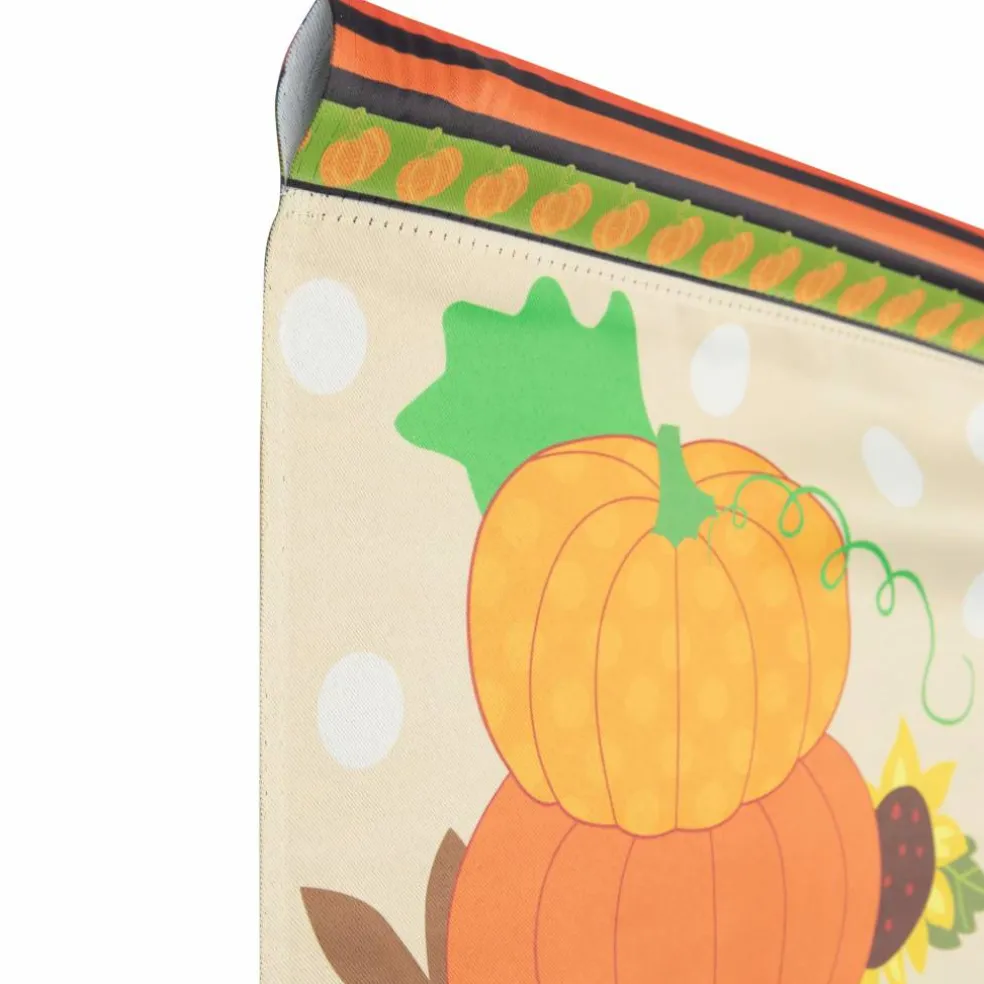12.5" x 18" Pumpkins & Sunflowers Autumn Garden Flag