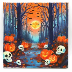 11" x 11" Pumpkin Treescape Canvas Painting Kit by Craft Smart®
