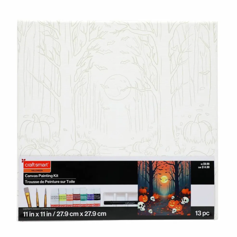11" x 11" Pumpkin Treescape Canvas Painting Kit by Craft Smart®