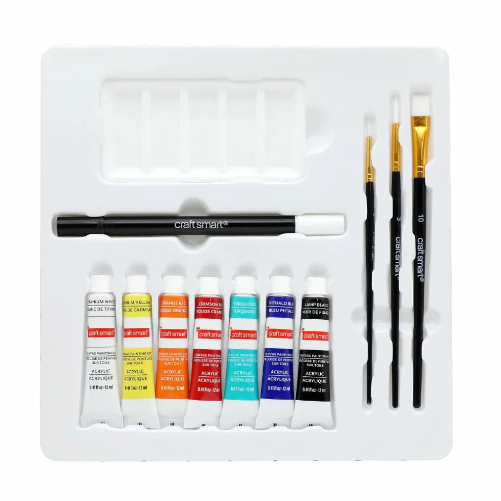 11" x 11" Pumpkin Treescape Canvas Painting Kit by Craft Smart®