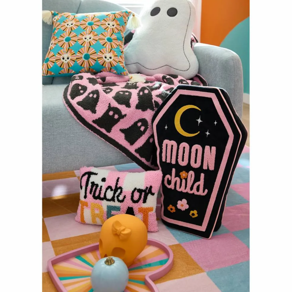 50" x 60" Purple Ghost Moonlight Mischief Throw Blanket by Ashland®
