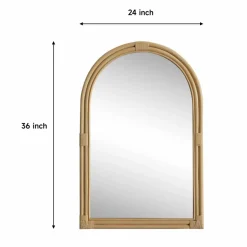 24" x 36" Rattan Arch Wall Mirror by Ashland®