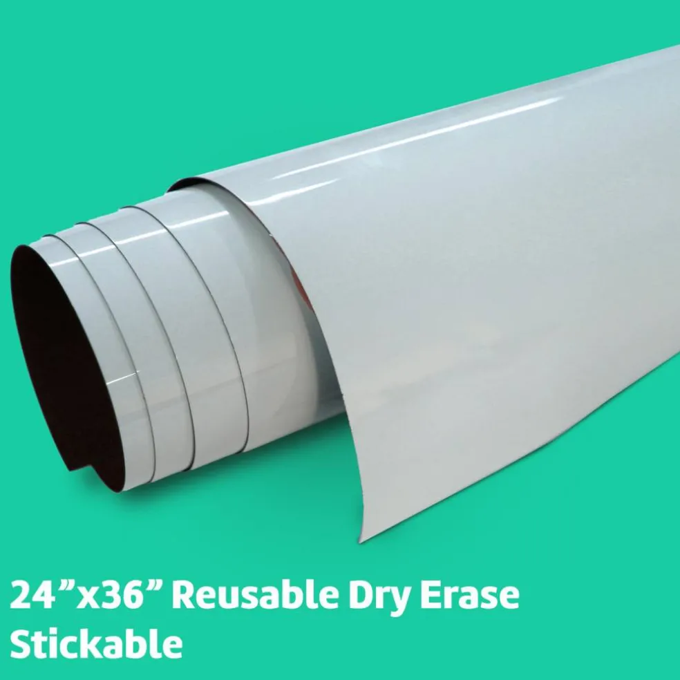 24" x 36" Repositionable Whiteboard Stickable w/ Dry Erase Marker