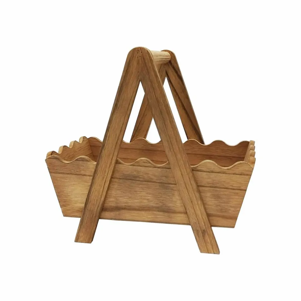 13" x 12" Scalloped Wood Basket by Ashland®