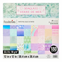 12" x 12" Seaglass Paper Pad by Recollections™, 180 Sheets