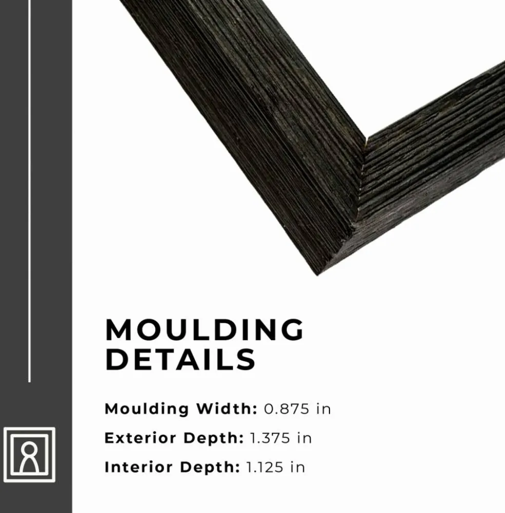 19x26 Shadow Box Black Rustic Barnwood Display Frame | 1.125 Inch Deep | 0.875 Inch Moulding Width | Solid Wood | Includes UV Resistant Acrylic Plexiglass, Acid Free Backing and Hanging Hardware
