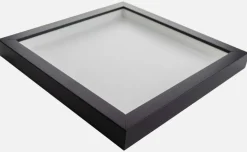 18x36 Shadow Box Frame Black | 2 Inches Deep Real Wood Contemporary Shadowbox Display Frame | UV Resistant Acrylic Front, Acid Free Backing, and Hanging Hardware | Whittaker Picture Frame Style
