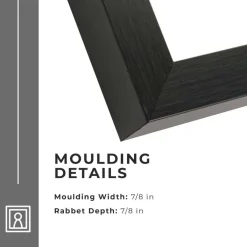 9x15 Shadow Box Frame Grey Charcoal Black | 0.875 Inches Deep | Solid Wood Shadowbox Display Frame | UV Resistant Acrylic Plexiglass, Acid Free Backing and Hanging Hardware | Brenner Frame Style