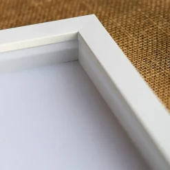 24x24 Shadow Box Frame White | 1 Inches Deep Real Wood Contemporary Shadowbox Display Frame | UV Resistant Acrylic Front, Acid Free Backing, and Hanging Hardware | Lucius Picture Frame Style