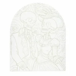 9" x 11" Skeleton Couple Arch Canvas Painting Kit by Craft Smart®
