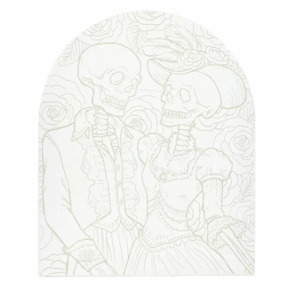 9" x 11" Skeleton Couple Arch Canvas Painting Kit by Craft Smart®