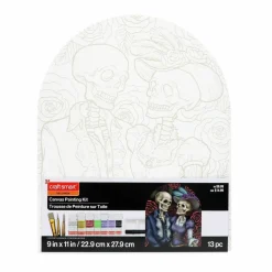 9" x 11" Skeleton Couple Arch Canvas Painting Kit by Craft Smart®