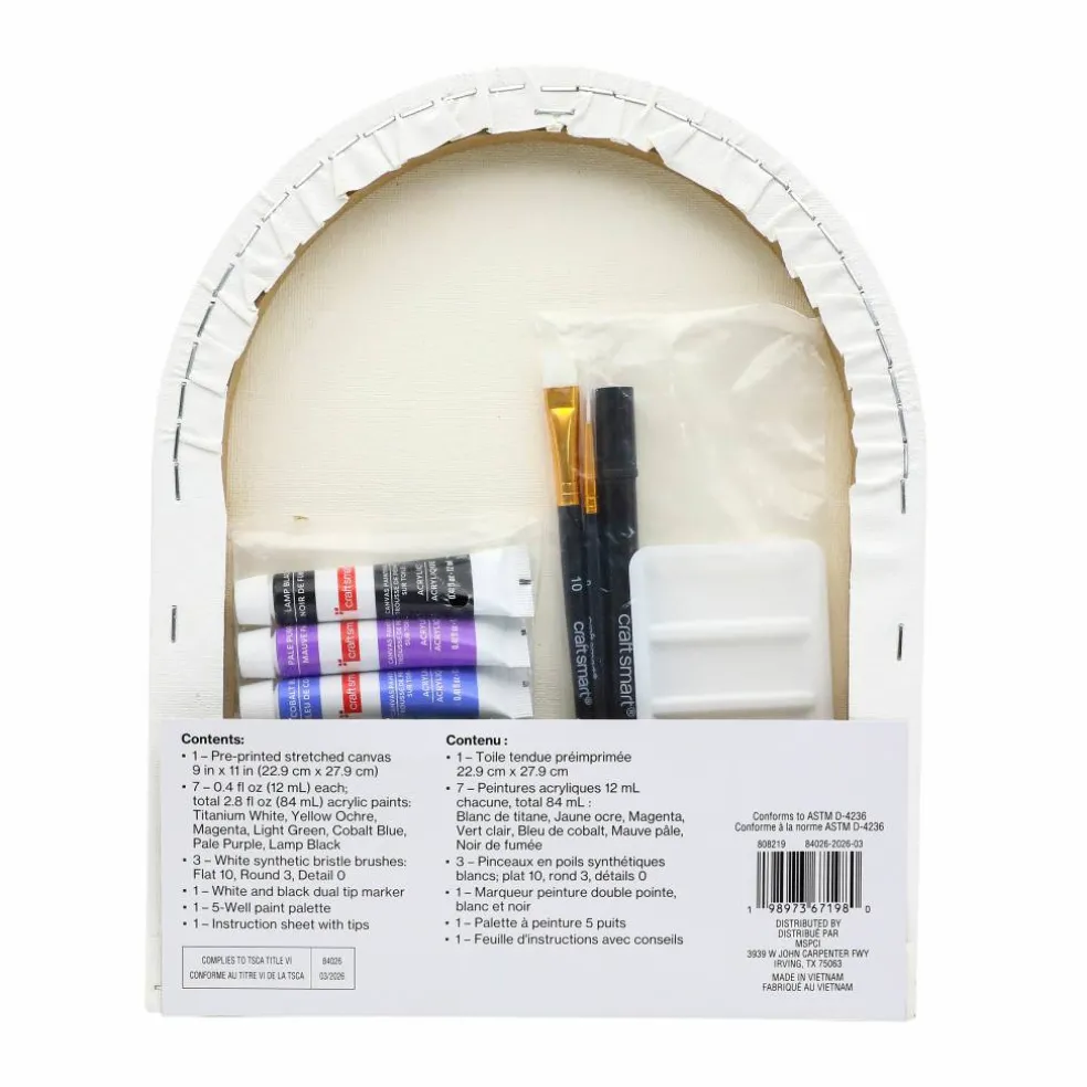 9" x 11" Skeleton Couple Arch Canvas Painting Kit by Craft Smart®