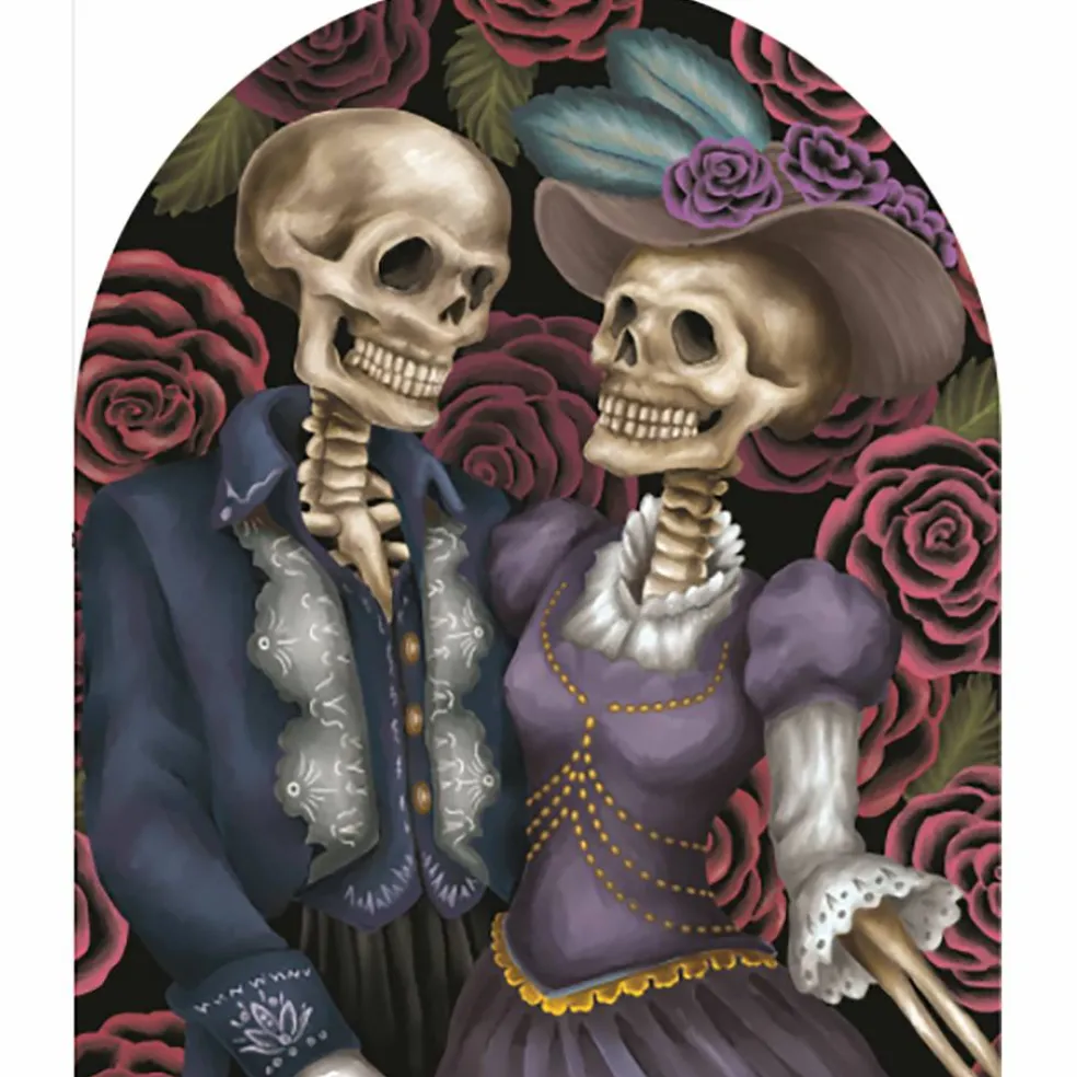 9" x 11" Skeleton Couple Arch Canvas Painting Kit by Craft Smart®