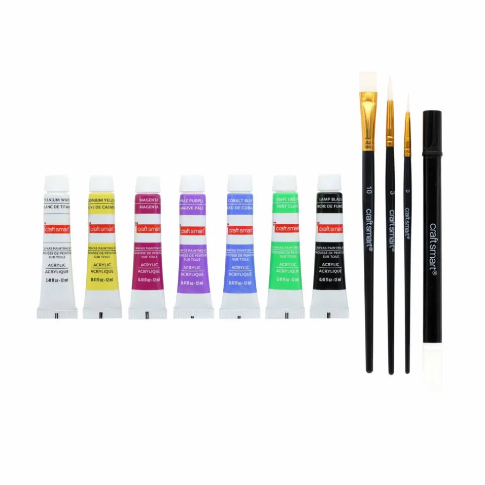 9" x 11" Skeleton Couple Arch Canvas Painting Kit by Craft Smart®