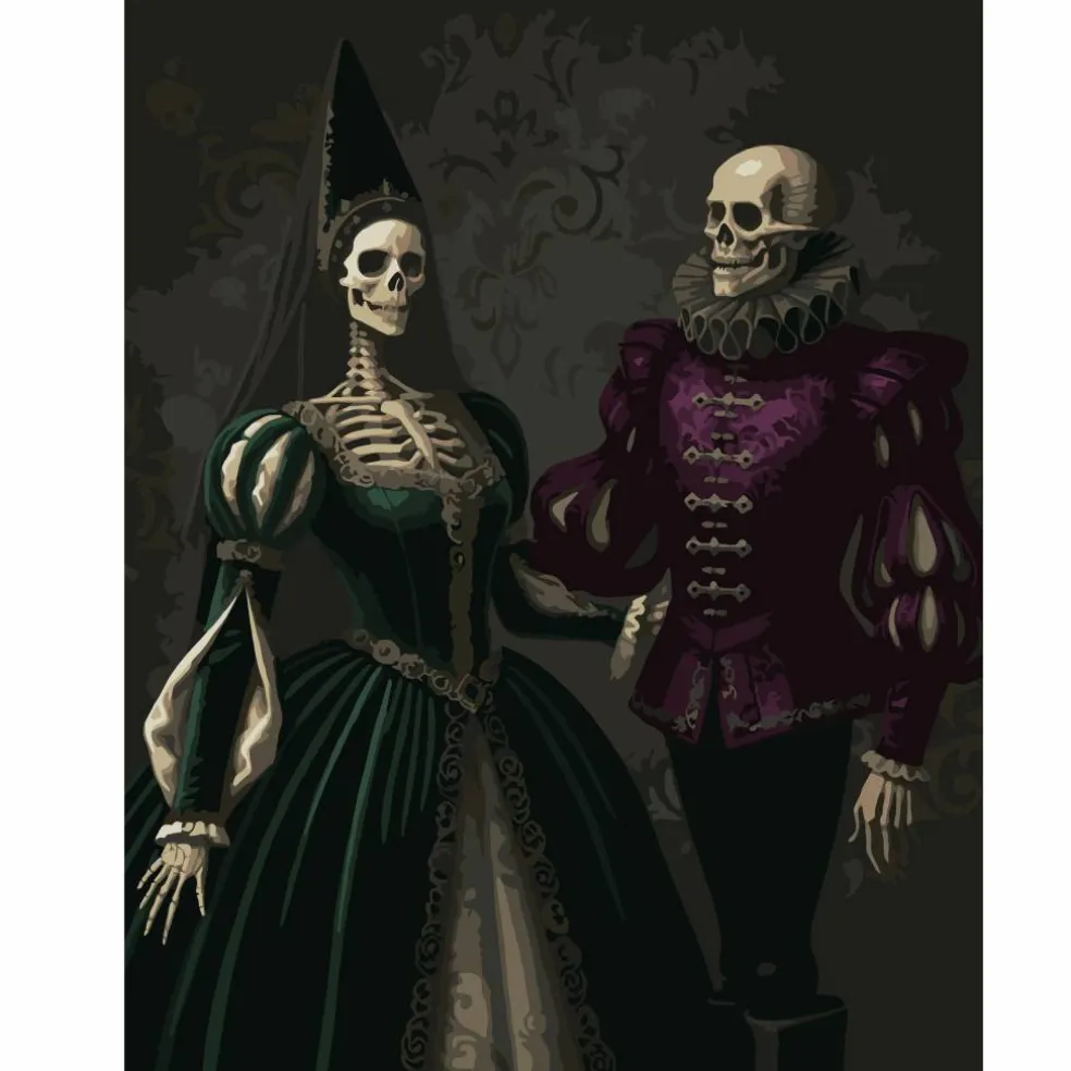 11" x 14" Skeleton Couple Paint-by-Number Kit by Artist's Loft®