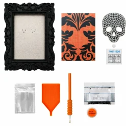 2" x 3" Skull Acrylic Surface Diamond Art Kit with Frame by Make Market®