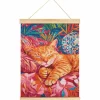 16" x 20" Sleeping Cat Diamond Art Kit with Wood Frame by Make Market®