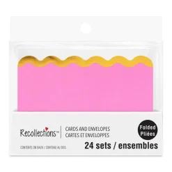 2.5" x 3.5" Solid Scallop Card & Envelope Sets, 24ct. by Recollections™