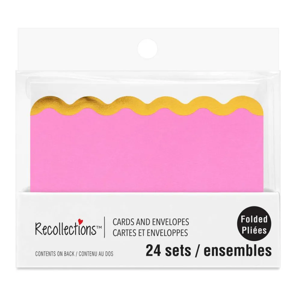 2.5" x 3.5" Solid Scallop Card & Envelope Sets, 24ct. by Recollections™