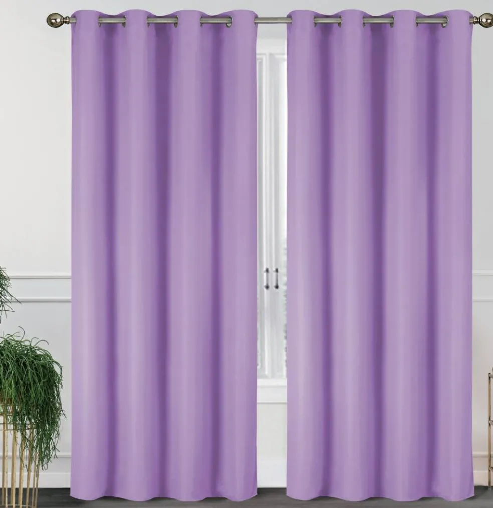 55'' X 84'' Solid Thermal Blackout Panels- 2 Pack (15 Colors)
