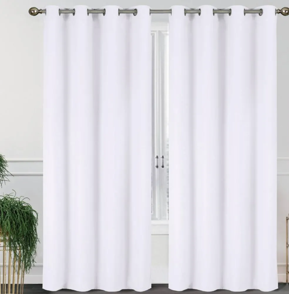 55'' X 84'' Solid Thermal Blackout Panels- 2 Pack (15 Colors)