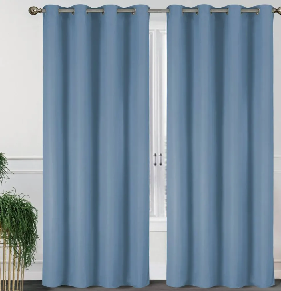55'' X 84'' Solid Thermal Blackout Panels- 2 Pack (15 Colors)
