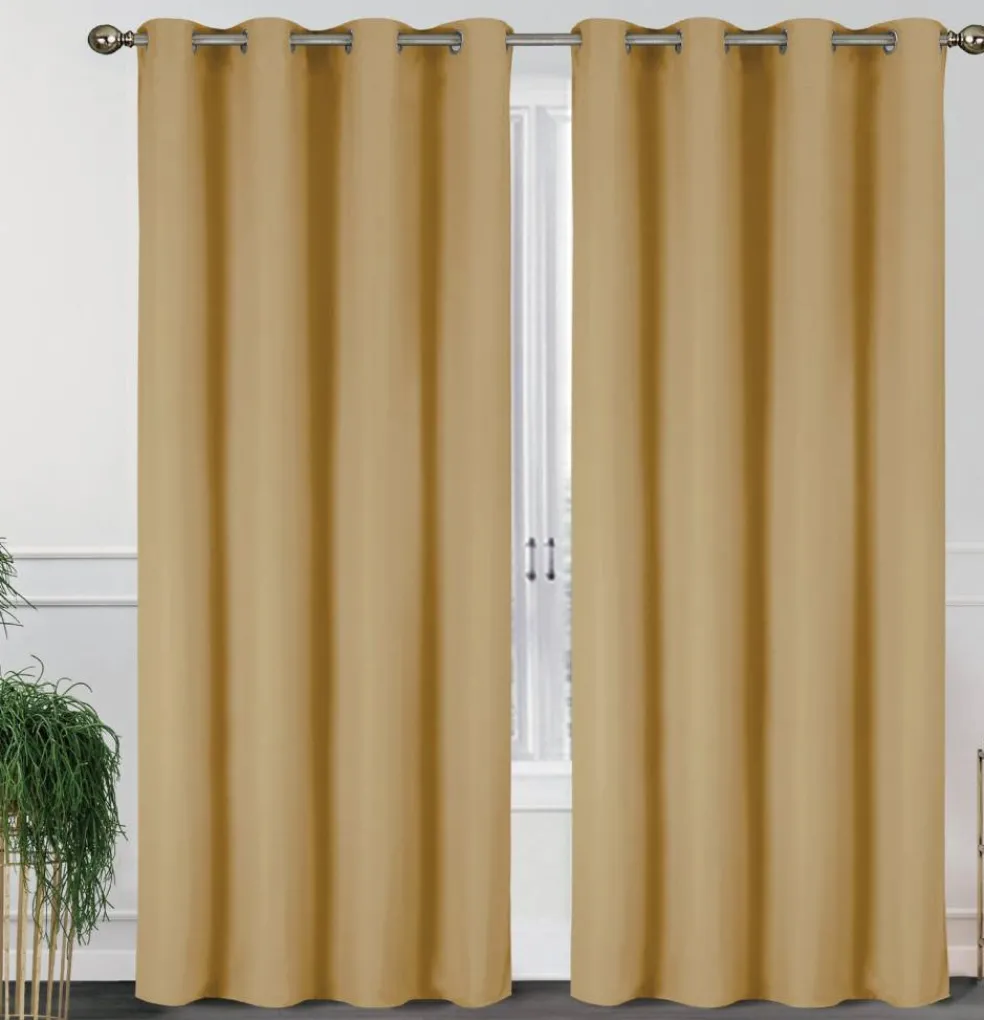 55'' X 84'' Solid Thermal Blackout Panels- 2 Pack (15 Colors)